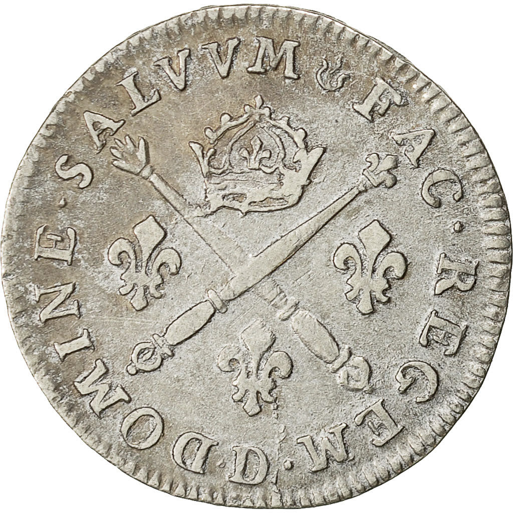 Monnaie, France, Louis XIV, 10 Sols aux insignes, 10 Sols-1/8 Ecu, 1704, Lyon