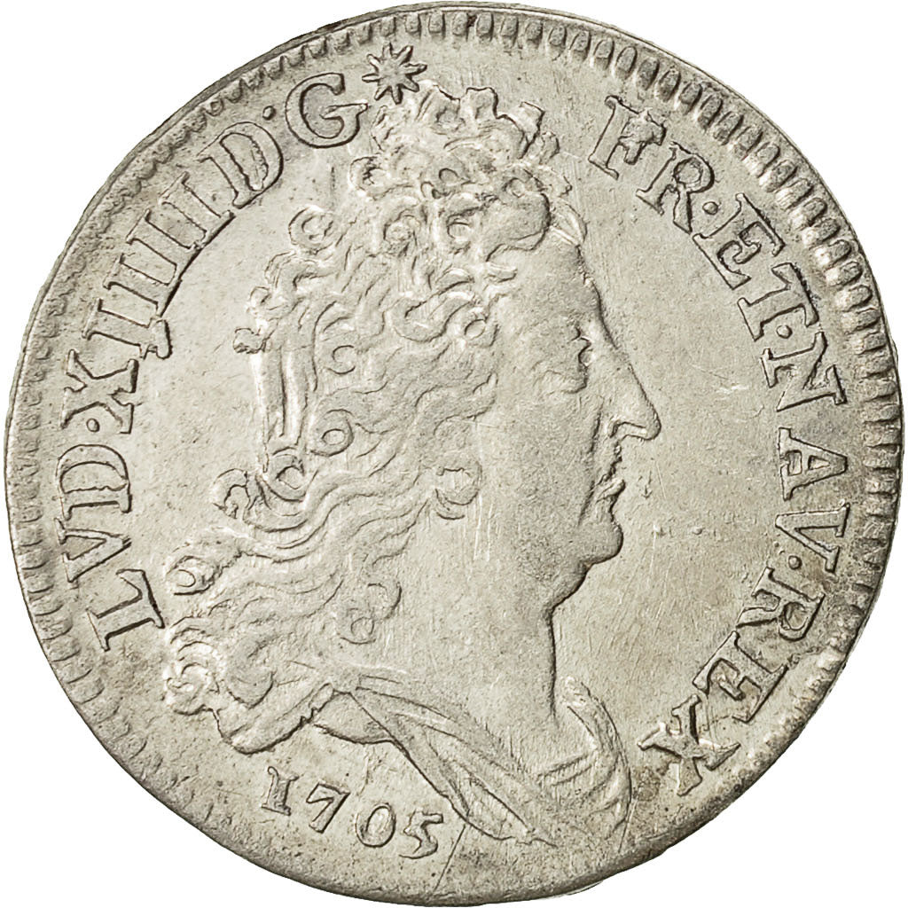 Coin, France, Louis XIV, 10 Sols aux insignes, 10 Sols-1/8 Ecu, 1705, Paris