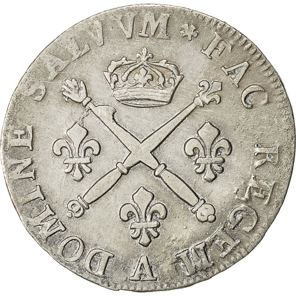 Coin, France, Louis XIV, 20 Sols aux insignes, 1/4 Ecu, 1707, Paris, EF(40-45)