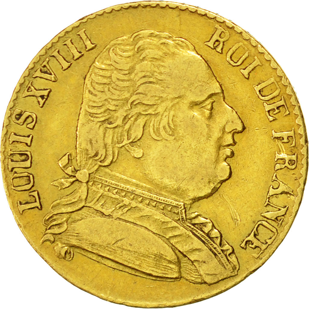 Monnaie, France, Louis XVIII, 20 Francs, 1815, Londres, TTB, Or, Gadoury:1027