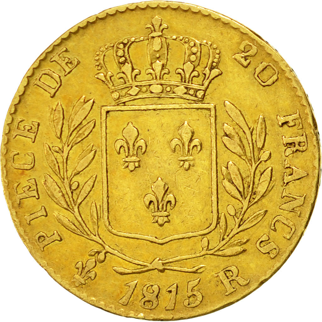Monnaie, France, Louis XVIII, 20 Francs, 1815, Londres, TTB, Or, Gadoury:1027