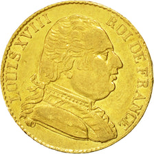 Moneta, Francia, Louis XVIII, 20 Francs, 1815, London, BB, Oro, KM:1