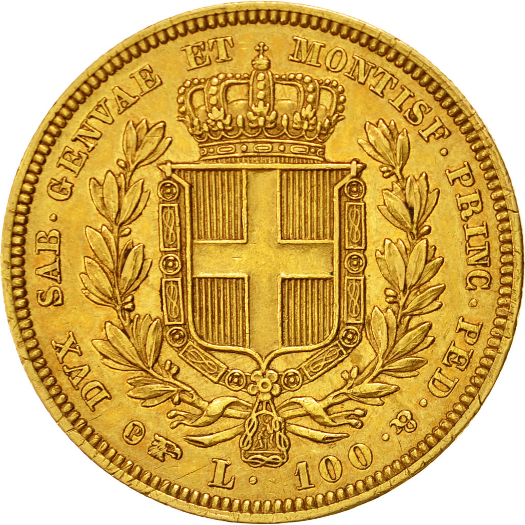 Munten, Italiaanse staten, SARDINIA, Carlo Alberto, 100 Lire, 1834, Torino, ZF+