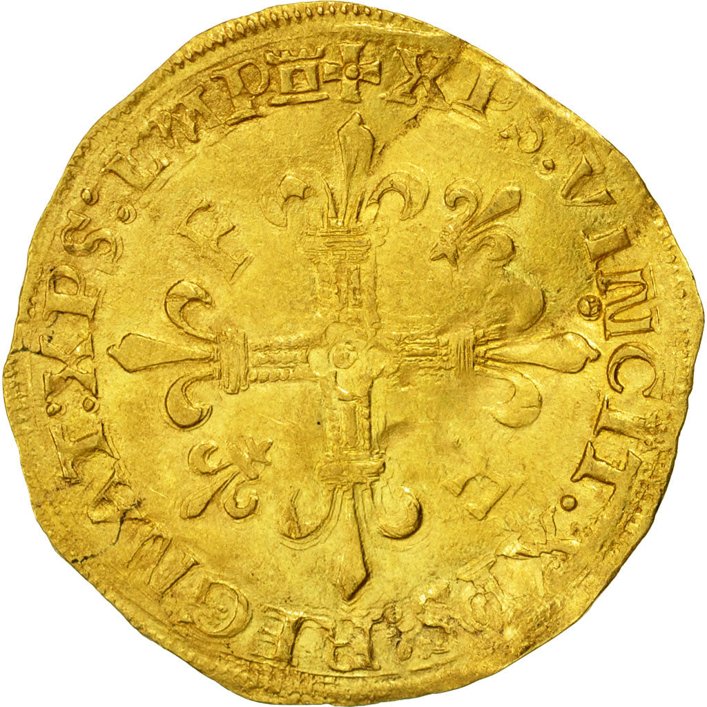 Moneda, Francia, François Ier, Ecu d'or, Tours, 5th type, MBC, Oro