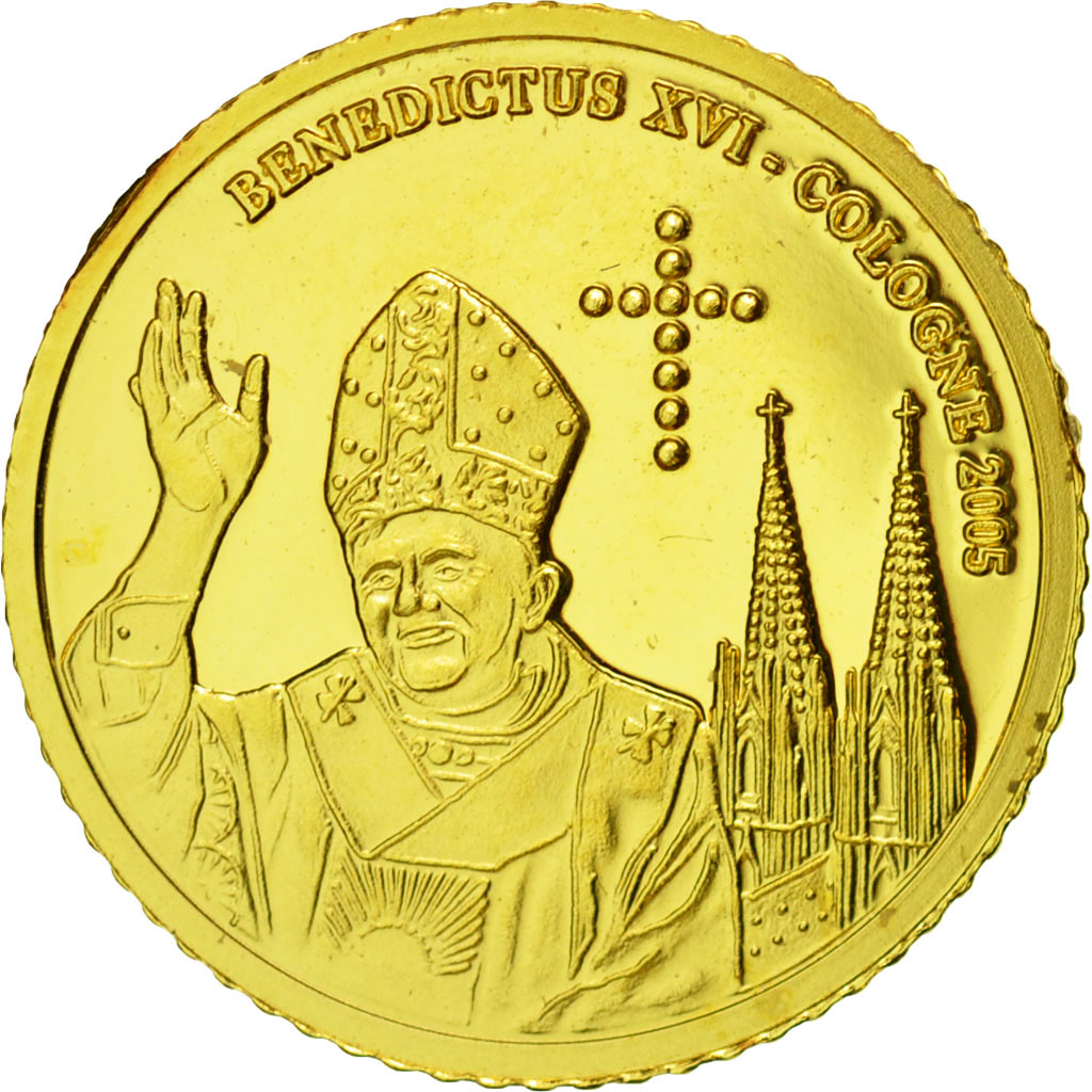 Coin, CONGO, DEMOCRATIC REPUBLIC, 20 Francs, 2005, MS(65-70), Gold, KM:173
