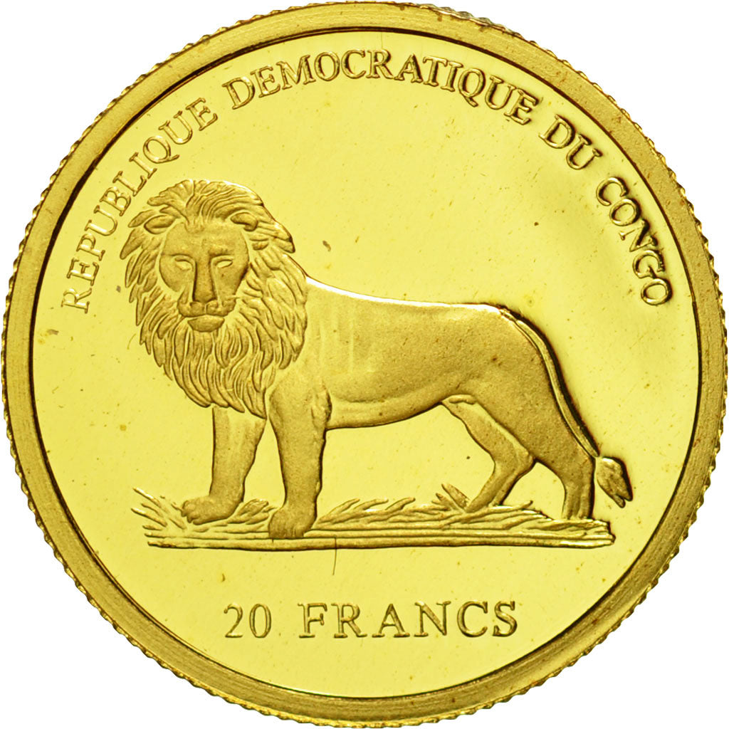 Coin, CONGO, DEMOCRATIC REPUBLIC, 20 Francs, 2006, MS(65-70), Gold