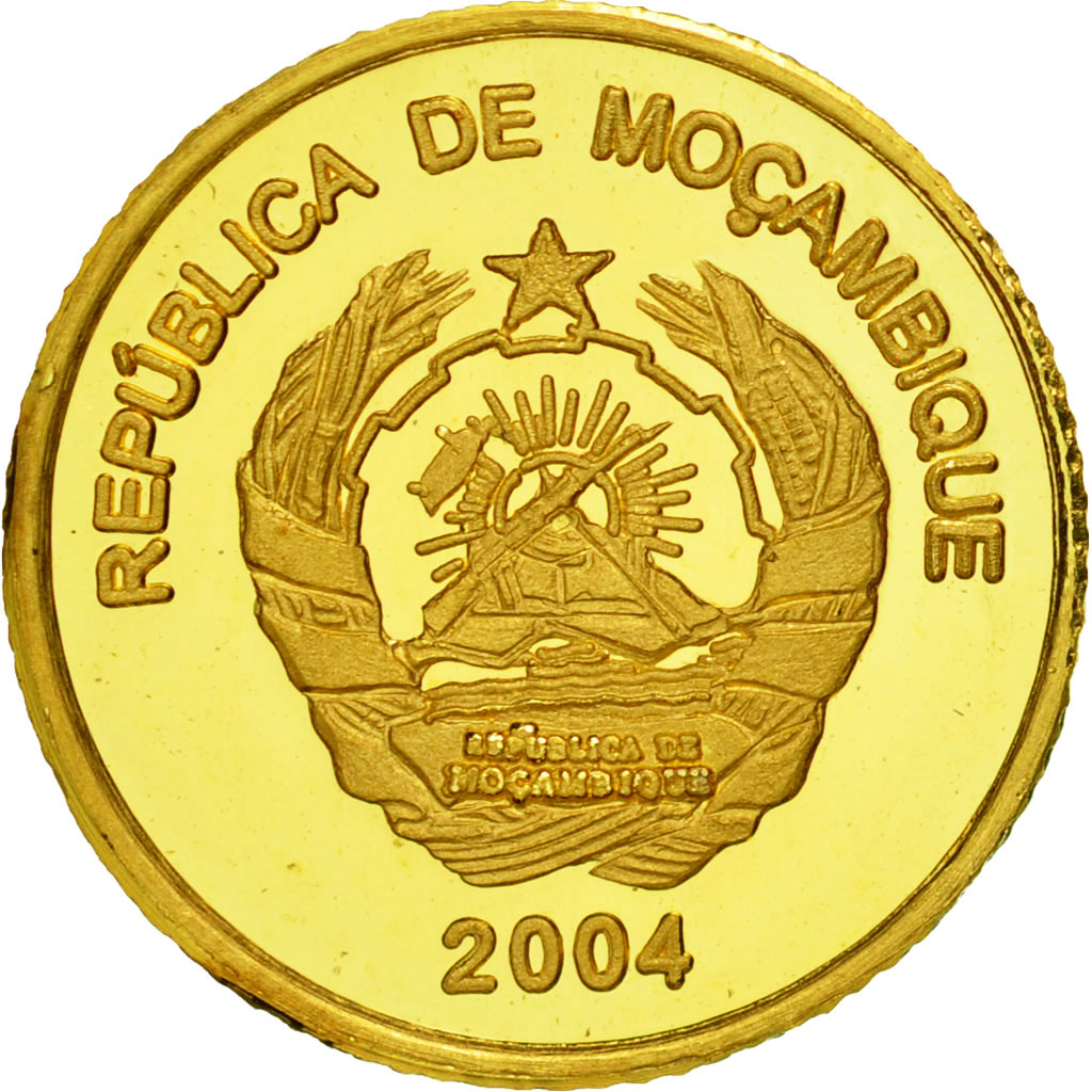 Coin, Mozambique, Pedro de Covilha, 1000 Meticais, 2004, MS(65-70), Gold