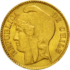 Coin, Chile, 5 Pesos, 1895, EF(40-45), Gold, KM:153