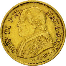 Munten, Italiaanse staten, PAPAL STATES, Pius IX, 10 Lire, 1867, Roma, ZF, Goud
