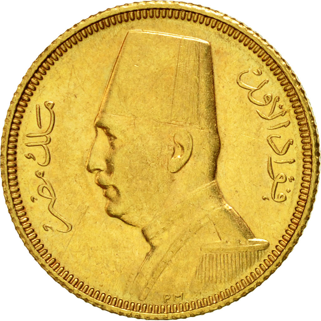 Moneta, Egitto, Fuad I, 20 Piastres, 1930, British Royal Mint, SPL-, Oro, KM:351