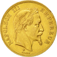 Moneta, Francia, Napoleon III, Napoléon III, 100 Francs, 1869, Strasbourg, BB