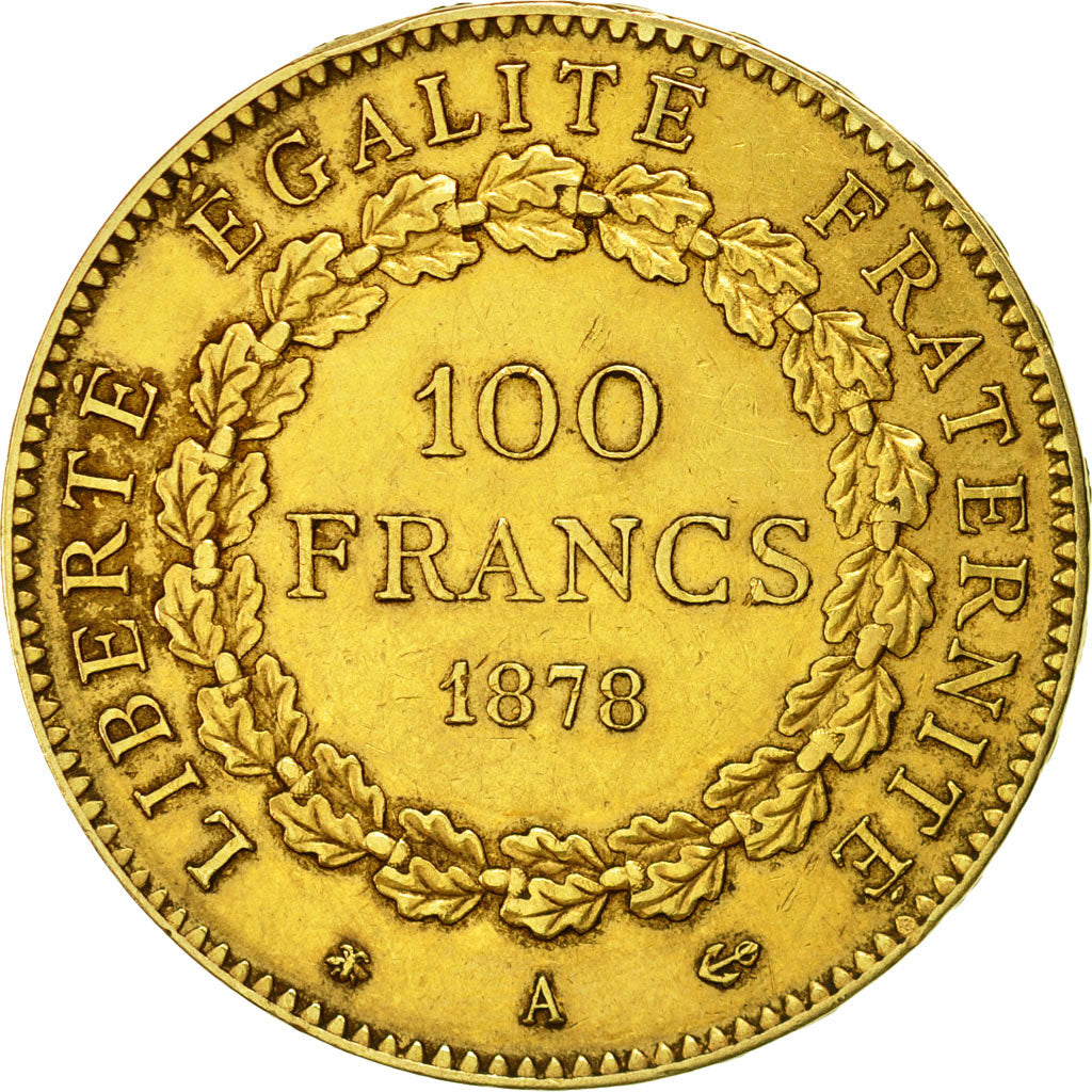 Coin, France, Génie, 100 Francs, 1878, Paris, EF(40-45), Gold, KM:832