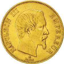 Coin, France, Napoleon III, 100 Francs, 1855, Strasbourg, KM:786.2