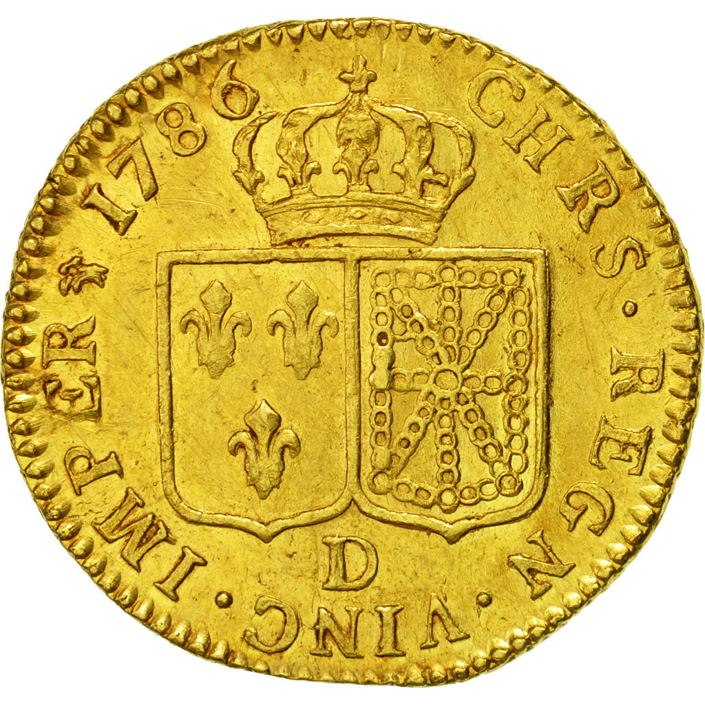 Münze, Frankreich, Louis XVI, Louis d'or à la tête nue, 1786, Lyons, KM:591.5