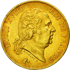 Moneta, Francia, Louis XVIII, Louis XVIII, 40 Francs, 1817, Paris, PCGS, MS62