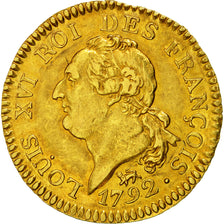 Monnaie, France, Louis XVI, Louis de 24 livres Constitution, 1792 A, PCGS AU55