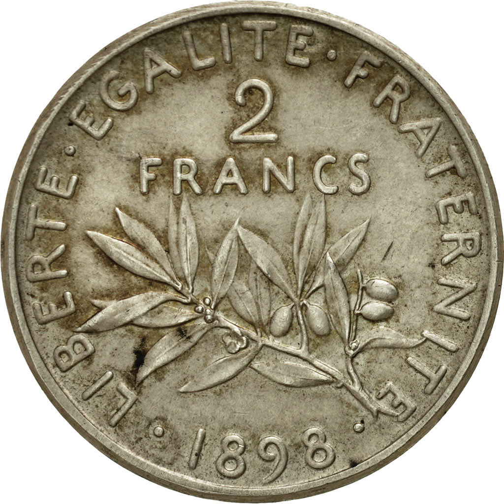 Coin, France, Semeuse, 2 Francs, 1898, Paris, Piéfort, MS(60-62), Silver