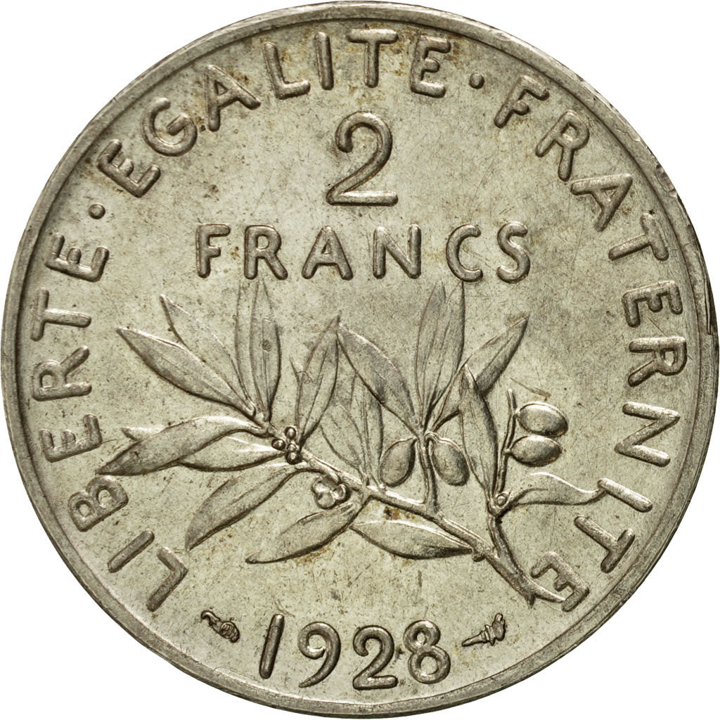 Coin, France, Semeuse, 2 Francs, 1928, Piéfort, MS(63), Silver, Gadoury:111.P3