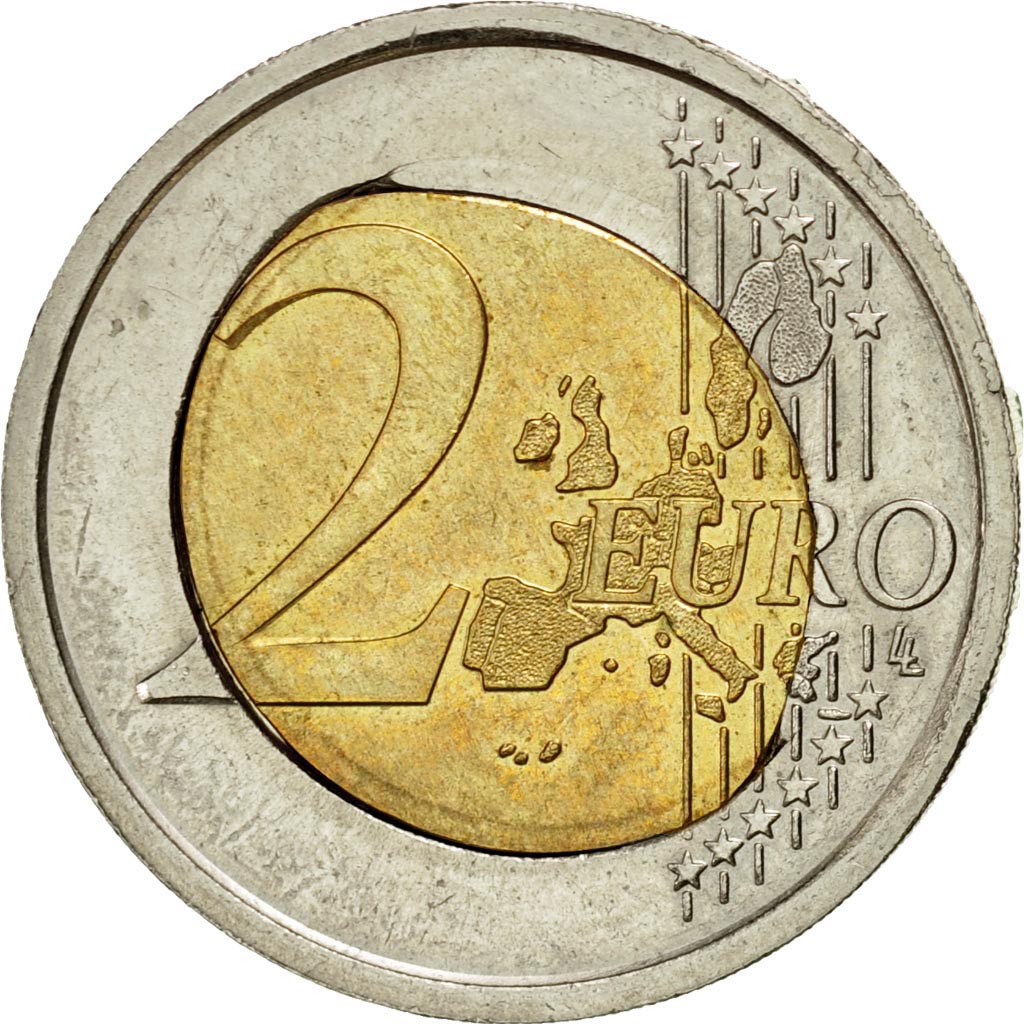 Italie, 2 Euro, 2005, Fautée - Coeur déformé, SPL, Bi-Metallic