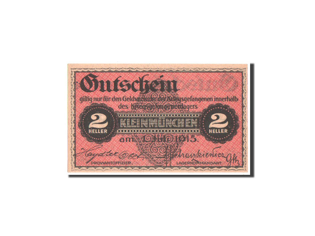 Billete, Austria, Lagergeld, 2 Heller, Lagergeld, 1.7.1915, SC
