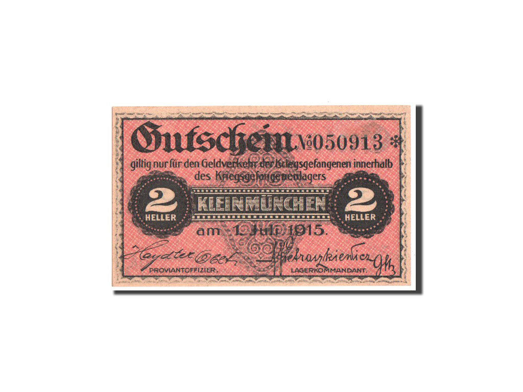 Billete, Austria, Lagergeld, 2 Heller, Lagergeld, 1.7.1915, SC