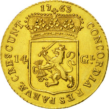 Monnaie, Pays-Bas, UTRECHT, 14 Gulden, 1763, TTB, Or, KM:104