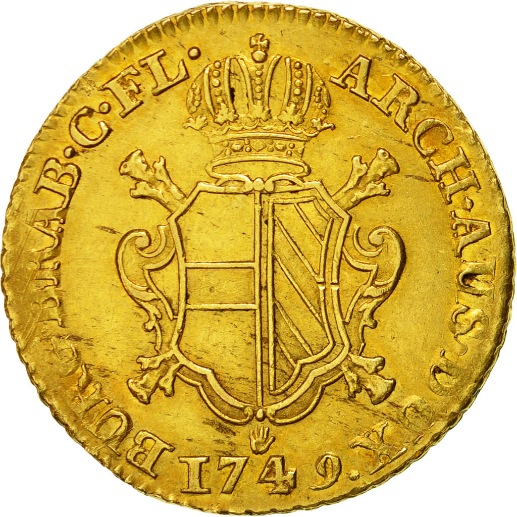 Monnaie, AUSTRIAN NETHERLANDS, Maria Theresa, Souverain d'or, 1749, Anvers, TTB