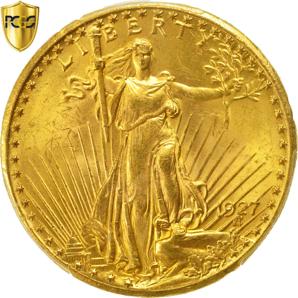 Coin, United States, Saint-Gaudens, $20, 1927, PCGS MS65