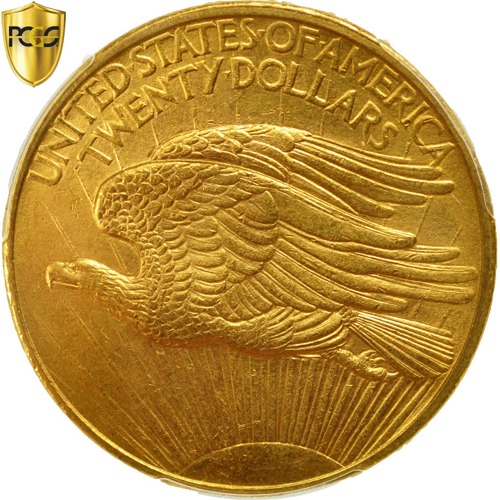 Coin, United States, Saint-Gaudens, $20, 1908, No Motto, PCGS MS64