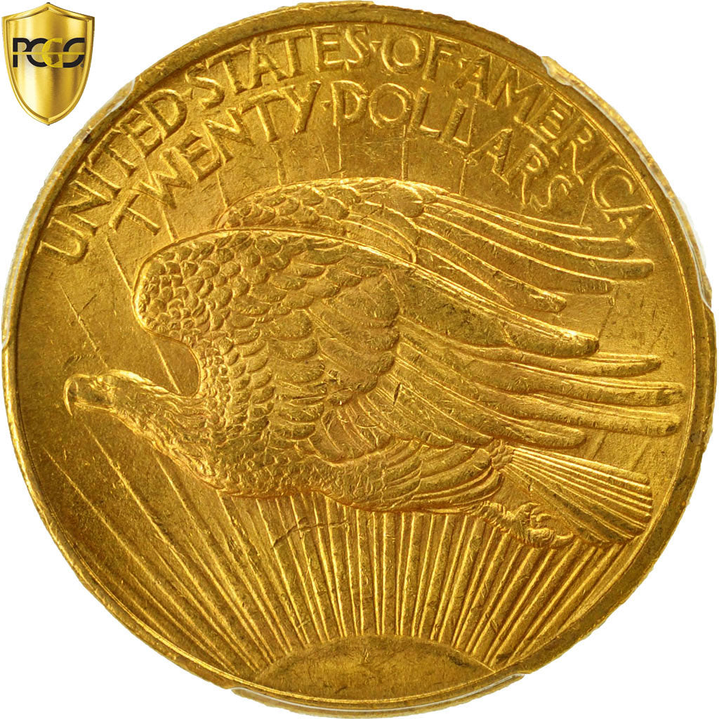 Coin, United States, Saint-Gaudens, $20, 1908, No Motto, PCGS MS64