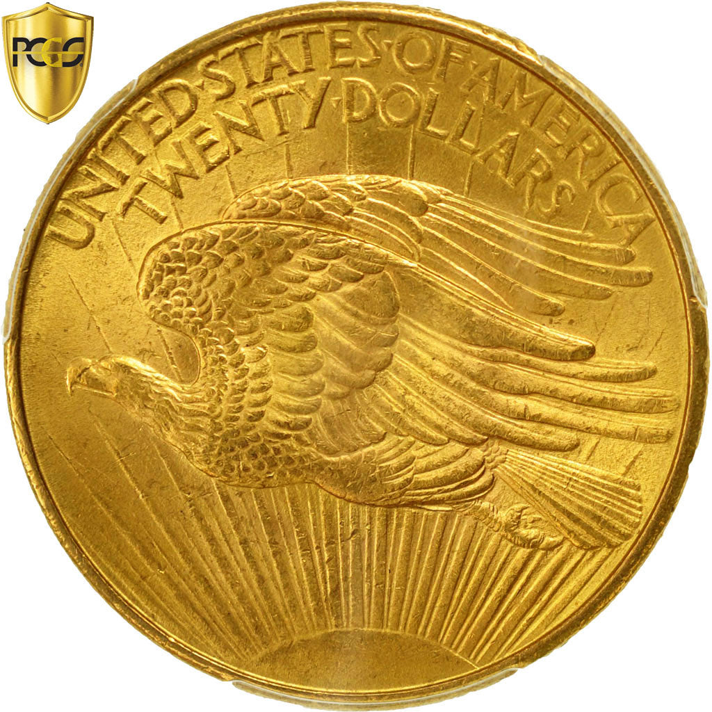 Coin, United States, Saint-Gaudens, $20, 1908, No Motto, PCGS MS65