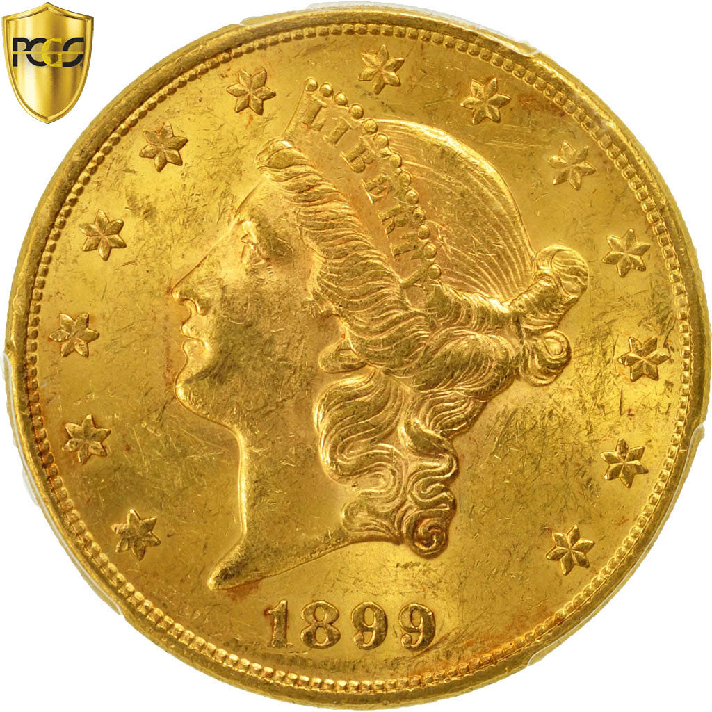 Coin, United States, Liberty Head, $20, 1899 S, PCGS MS62