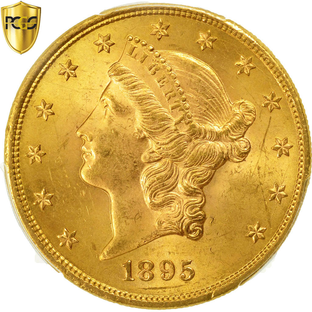 Coin, United States, Liberty Head, $20, 1895, PCGS MS63+