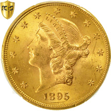 Coin, United States, Liberty Head, $20, 1895, PCGS MS63+