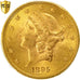 Coin, United States, Liberty Head, $20, 1895, PCGS MS63+