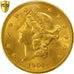 Coin, United States, Liberty Head, $20, 1904, PCGS MS65