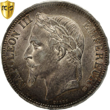Moneta, Francia, Napoléon III, 5 Francs, 1869, Strasbourg, PCGS, AU58, Argento