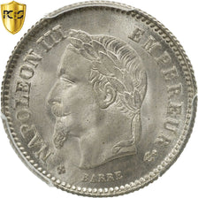 Coin, France, Napoleon III, 20 Centimes, 1867, Strasbourg, PCGS MS67