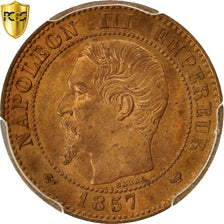 Moneda, Francia, Napoleon III, Napoléon III, 2 Centimes, 1857, Lille, PCGS