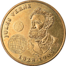 France, Medal, 3 Ecus d'Amiens, Jules Verne, 1994-1995, MS(63), Bronze