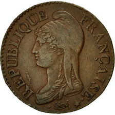 Monnaie, France, Dupré, 5 Centimes, AN 7/5, Paris, TTB, Bronze, Gadoury:126