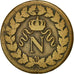 Moneda, Francia, Napoléon I, Decime, 1814, Strasbourg, BC+, Bronce, KM:700
