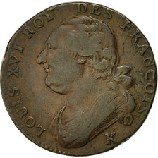 Coin, France, Louis XVI, 12 deniers françois, 12 Deniers, 1792, Bordeaux