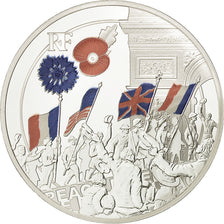 France, Monnaie de Paris, 10 Euro, Liesse Populaire - Armistice, 2018, Silver