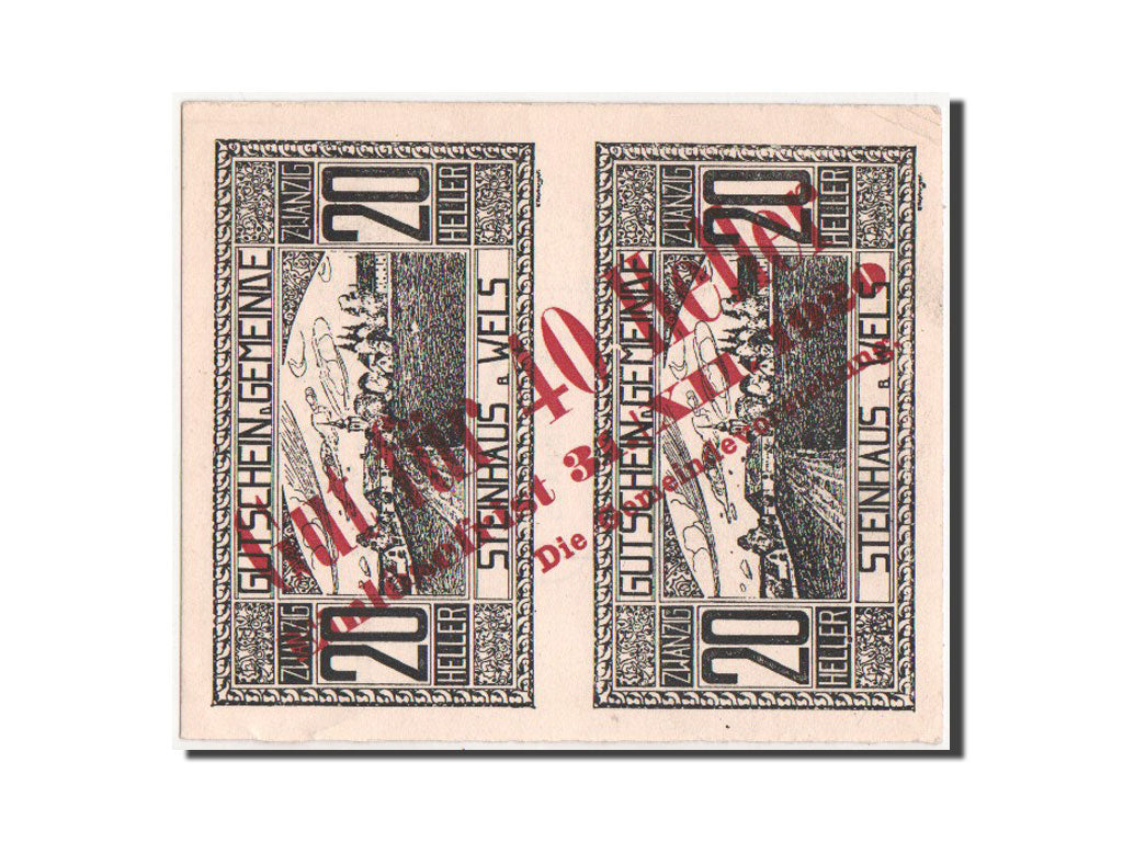 Banknote, Austria, Steinhaus, 40 Heller, Steinhaus, 31.12.1920, AU(55-58)