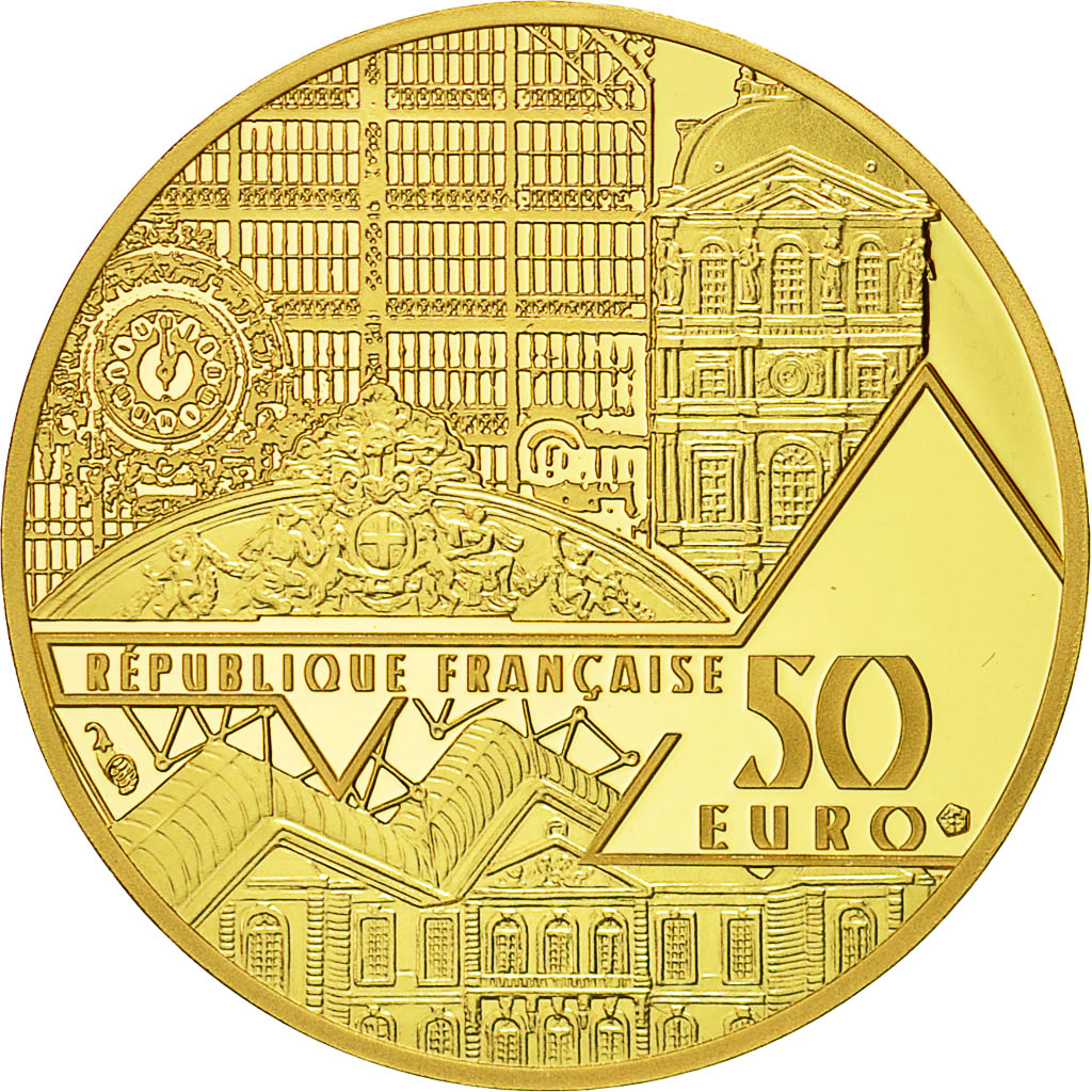 France, Monnaie de Paris, 50 Euro, Bal du Moulin de la Galette, 2018, Or