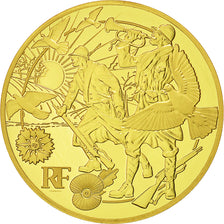 France, Monnaie de Paris, 50 Euro, La Fin de la Guerre, 2018, Or