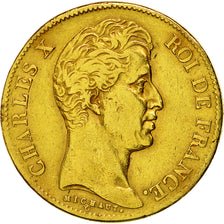 Munten, Frankrijk, Charles X, 40 Francs, 1830, Paris, FR+, Goud, KM:721.1