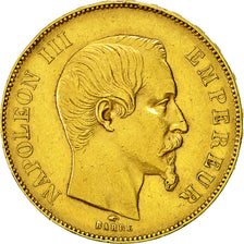 Coin, France, Napoleon III, 50 Francs, 1855, Paris, EF(40-45), Gold, KM:785.1