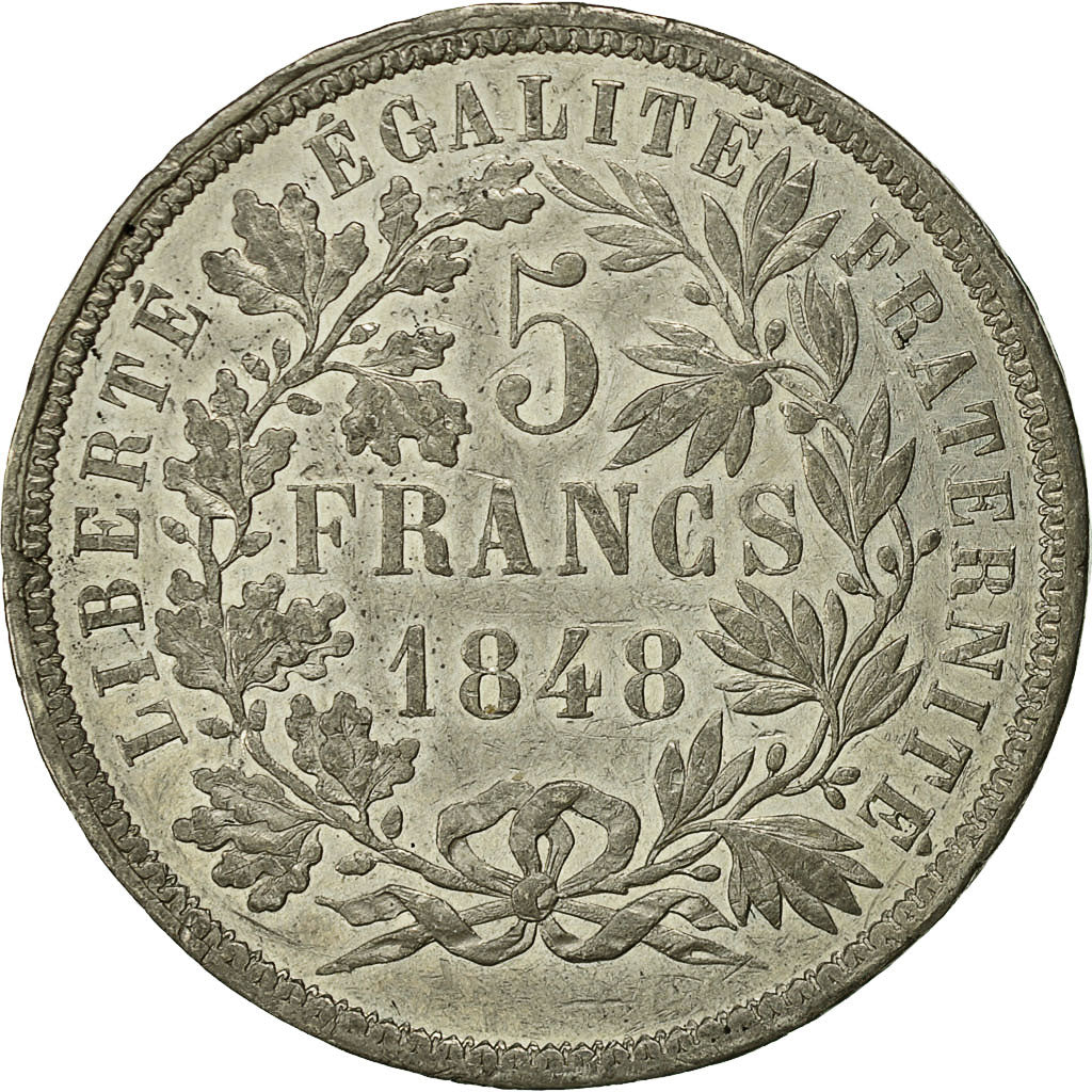 Moneta, Francia, Concours de Marrel, 5 Francs, 1848, ESSAI, BB, Stagno
